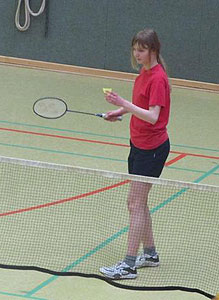 Xenia beim Aufschlag