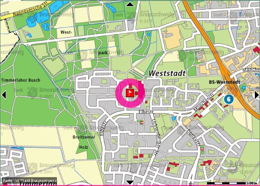 Der Ausschnitt des Stadtplanes stammt von http://stadtplan.braunschweig.de - vielen Dank!