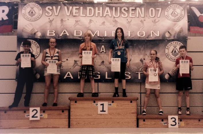 Fynn und Tine bei der Siegerehrung GD U13