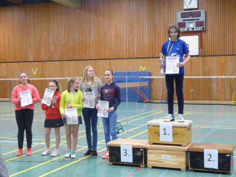 Siegerehrung ME U15, 4. Platz Hannah Müller