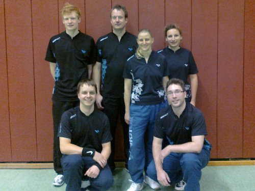 Unser Team in der Landesliga Süd:  Moritz Patzelt, Daniel Müller, Ingo Achilles, Petra Kress, Maren Gehlhar, Robin Bretschneider