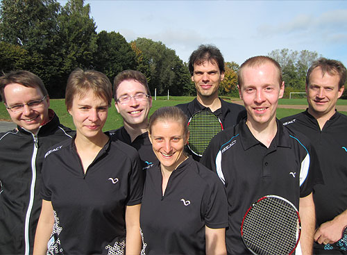 Unser Team in der Landesliga Süd: Daniel Müller, Inga Schönefeld, Robin Bretschneider, Petra Kress, Tobias Scheel, Andreas Reinecke, Ingo Achilles