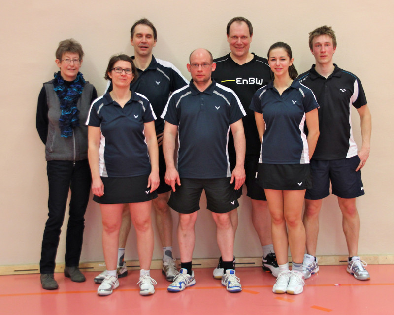 Unser Team in der Bezirksklasse 2 BS: Doris Dösselmann, Petra Jünschke, Lutz Vorhold, Olaf Schnell, Holger Böhm, Ersatzdame Isabel Kemper, Lennart Roos