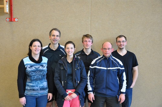Von links: Delphine Adam, Lutz Vorhold, Isabel Kemper, Lennart Roos, Sven-Olaf Schnell, Vincent Schreiber. Es fehlt Petra J&uuml;nschke.